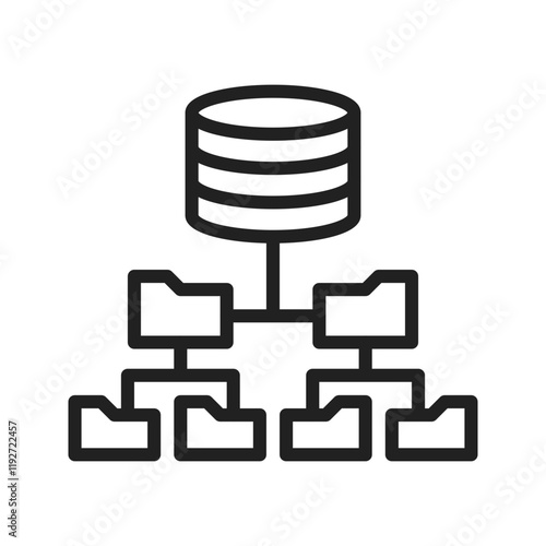 Structured Data icon vector image. Suitable for mobile apps, web apps and print media.
