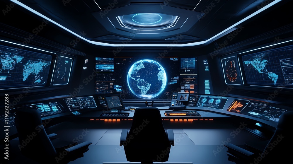 Virtual reality interface, immersive digital controls, scifi vibes, 3D illustration Virtual reality interface, immersive digital controls, scifi vibes, 3D illustration