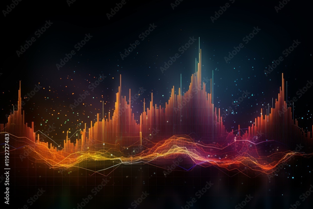 Financial charts are growing, showing increasing profits and economic success Financial charts are growing, showing increasing profits and economic success