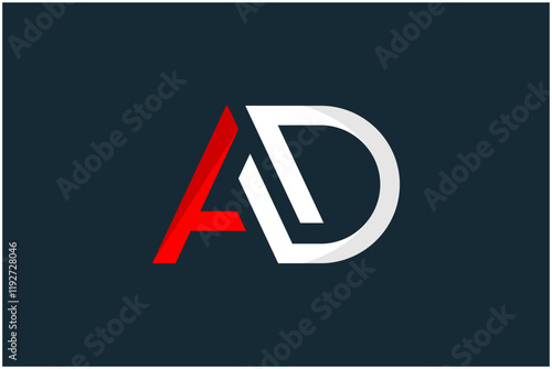 Initial AD Logo Design Vector