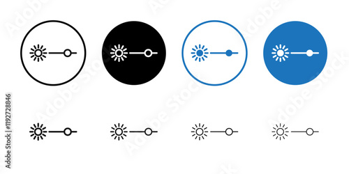 Brightness icon Isolated flat vector in outline