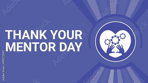 Thank Your Mentor Day web banner design illustration 