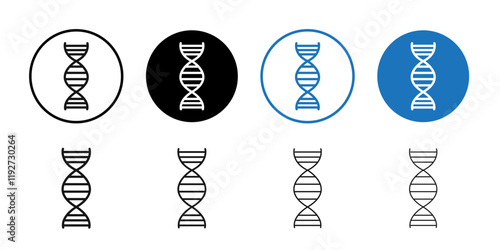 DNA Icon Isolated flat vector in outline