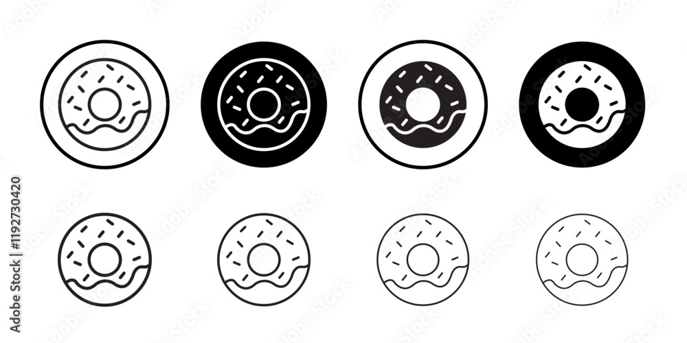Doughnut icon Isolated flat vector in outline Doughnut icon Isolated flat vector in outline
