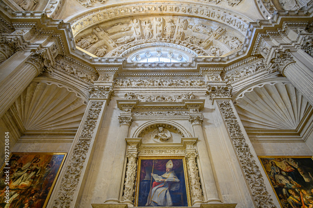 Obraz premium Indoors medieval feature of the Seville Cathedral, Spain