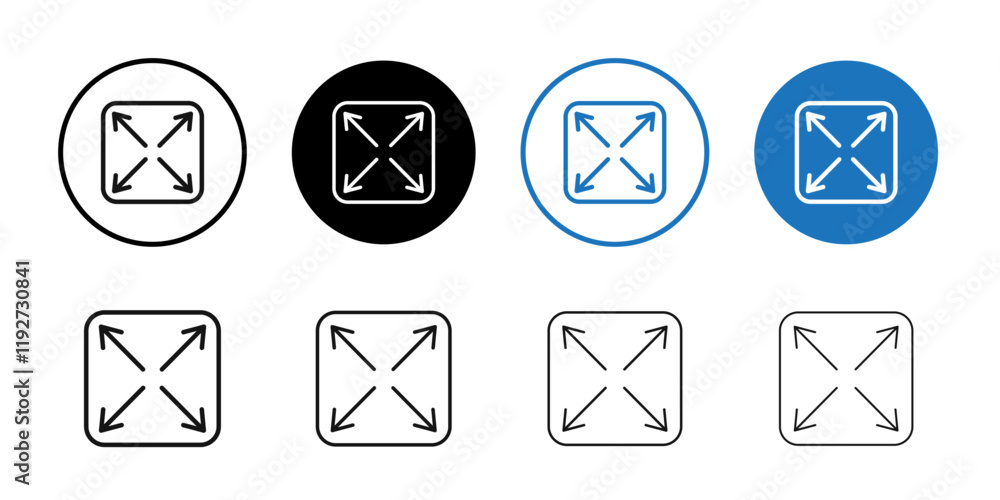 Expand icon Isolated flat vector in outline Expand icon Isolated flat vector in outline