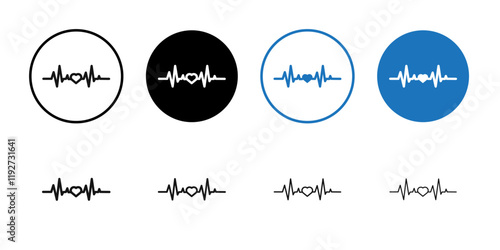 Heartbeat icon Isolated flat vector in outline