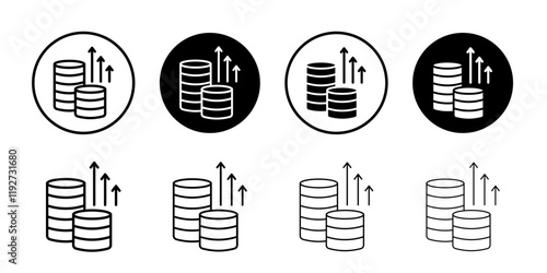 High revenue icon Isolated flat vector in outline