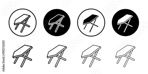 Ironing board icon Isolated flat vector in outline