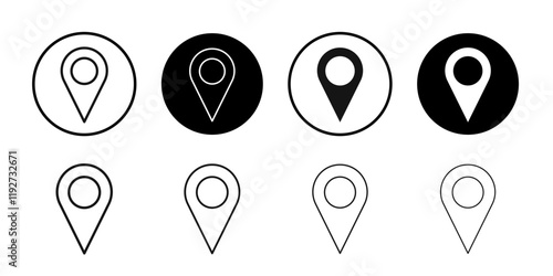 Map pin icon Isolated flat vector in outline photo