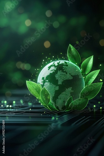 Eco Innovation with Digital Earth and Green Leaves