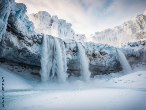 Wallpaper Mural Frozen Waterfall Winter Wonderland Torontodigital.ca