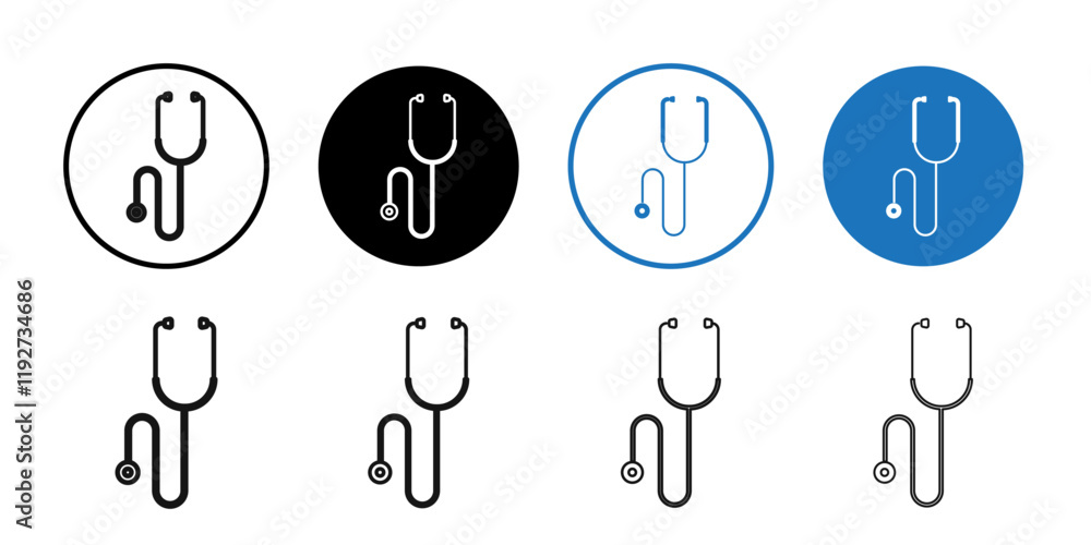 Stethoscope icon Isolated flat vector in outline Stethoscope icon Isolated flat vector in outline