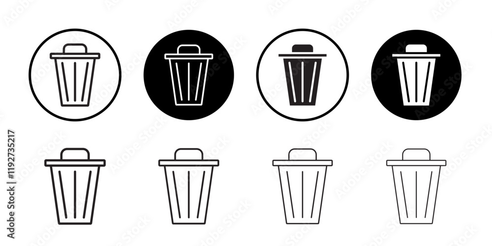 Trash icon Isolated flat vector in outline Trash icon Isolated flat vector in outline
