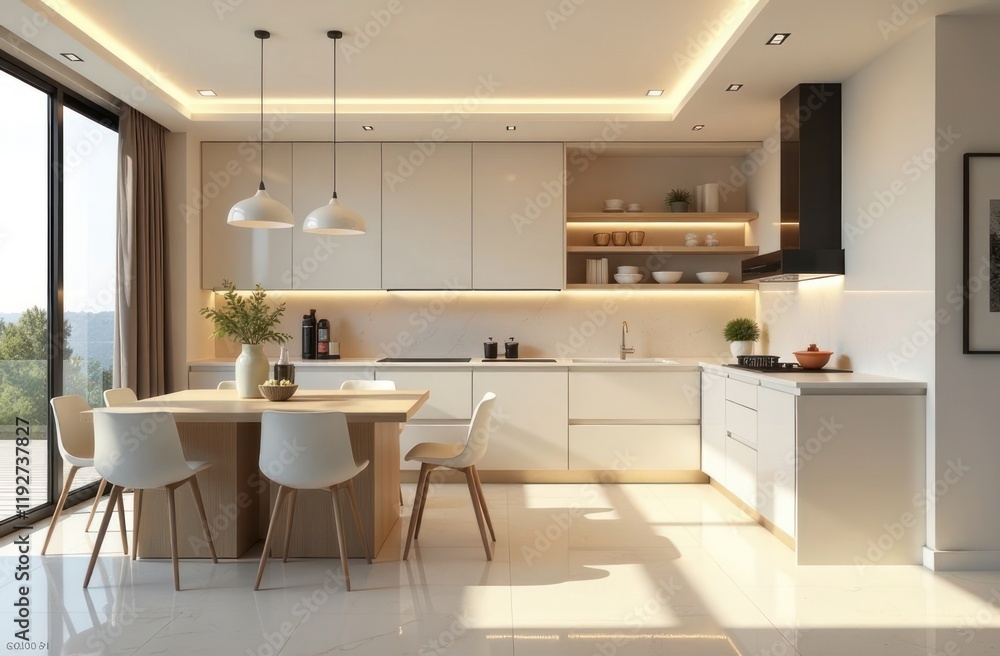 luxurious and modern kitchen with smart arrangement and high-end design luxurious and modern kitchen with smart arrangement and high-end design