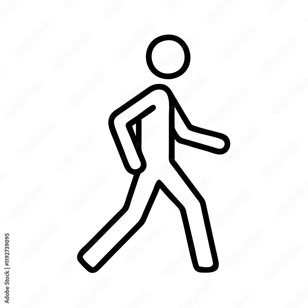 power walk pose icon, power walk pose line art - simple line art of power walk pose, perfect for power walk pose logos and icons and themed design power walk pose icon, power walk pose line art - simple line art of power walk pose, perfect for power walk pose logos and icons and themed design