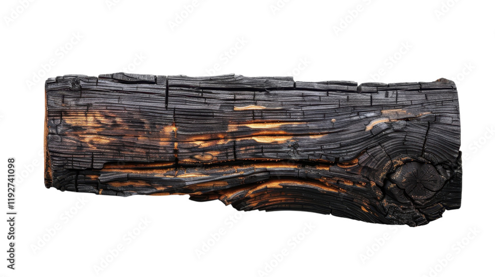 Fototapeta premium Charred Wood Plank Texture - Rustic Design Element