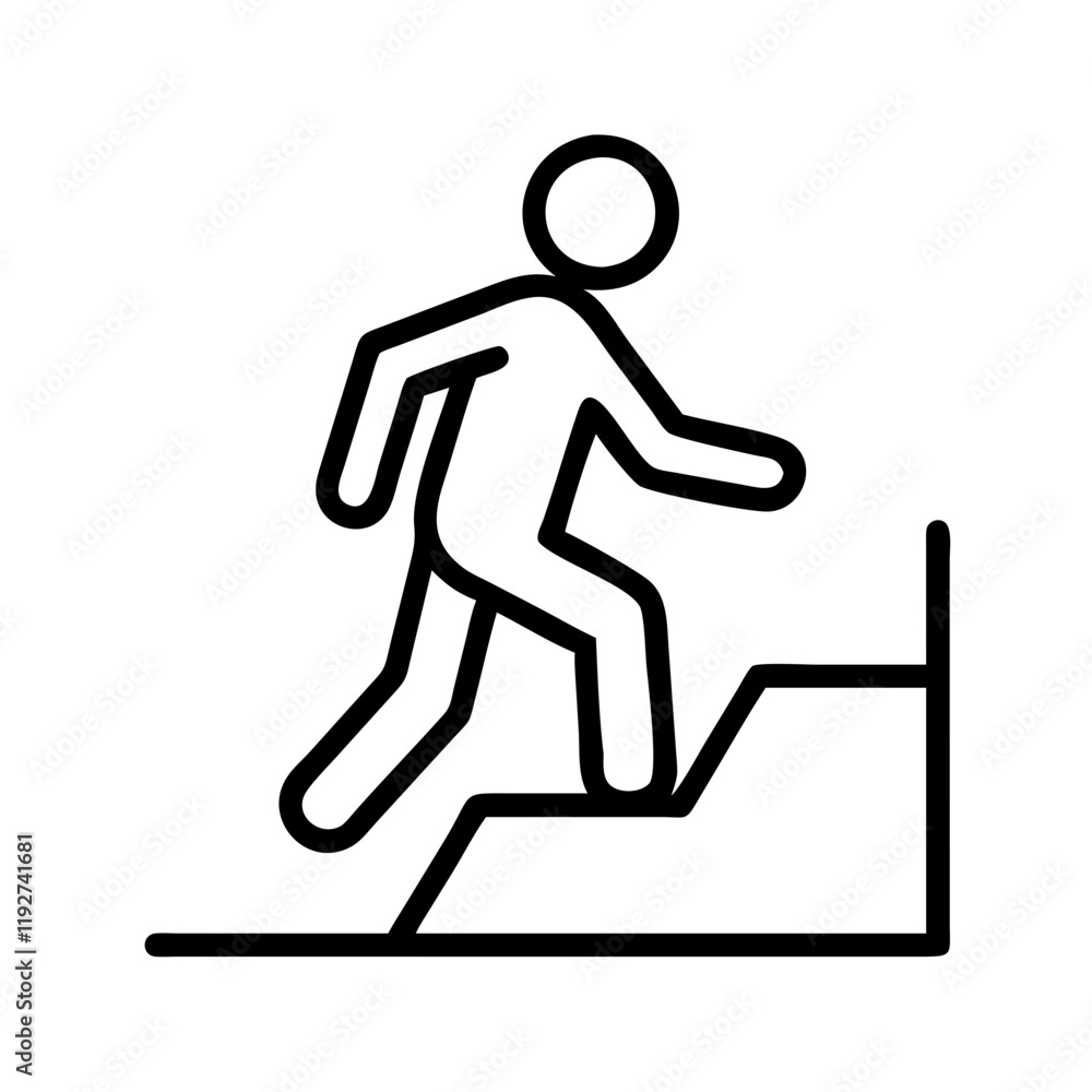 walking uphill icon, walking uphill line art - simple line art of walking uphill, perfect for walking uphill logos and icons and themed design walking uphill icon, walking uphill line art - simple line art of walking uphill, perfect for walking uphill logos and icons and themed design