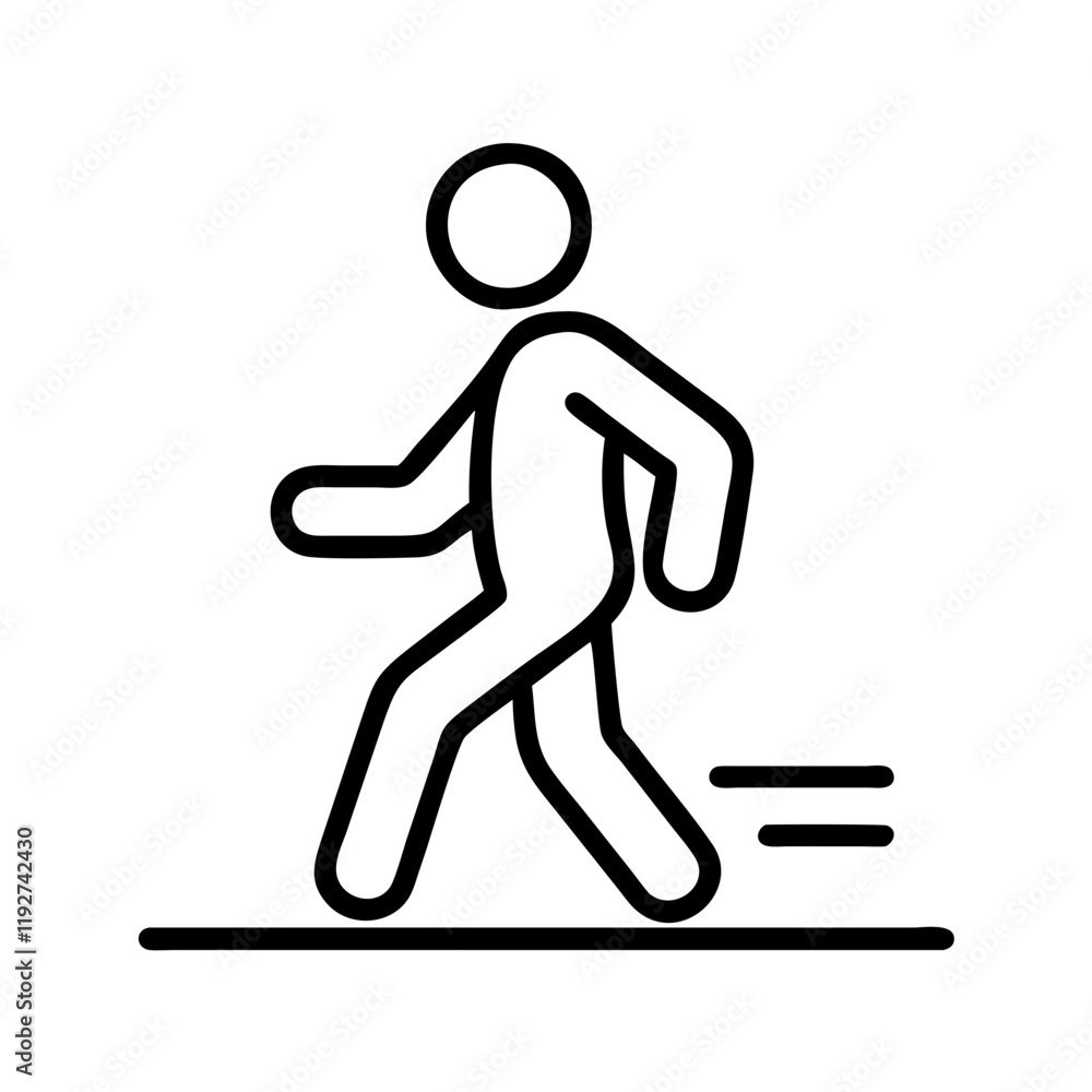 fitness walking icon, fitness walking line art - simple line art of fitness walking, perfect for fitness walking logos and icons and themed design fitness walking icon, fitness walking line art - simple line art of fitness walking, perfect for fitness walking logos and icons and themed design
