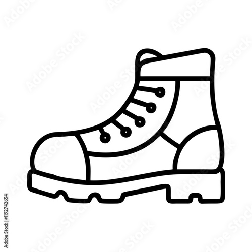 Wallpaper Mural hiking boots icon, hiking boots line art - simple line art of hiking boots, perfect for hiking boots logos and icons and themed design Torontodigital.ca