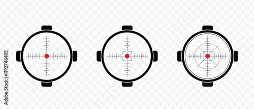 Moving target. Target and aim icon. Aim gun. Firing range. Red Crosshair. Shooting of firearms