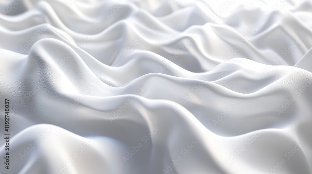 Abstract White Background with Smooth Digital Lines, Generative AI Abstract White Background with Smooth Digital Lines, Generative AI