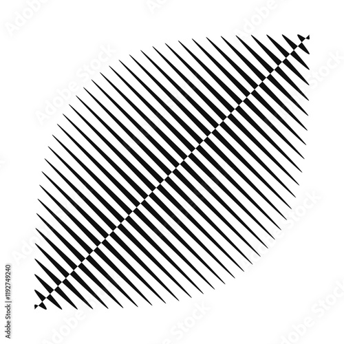 Negative Space Sine Wave Leaf Icon