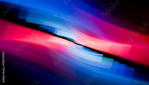 Colorful motion blur with vivid red and blue hues