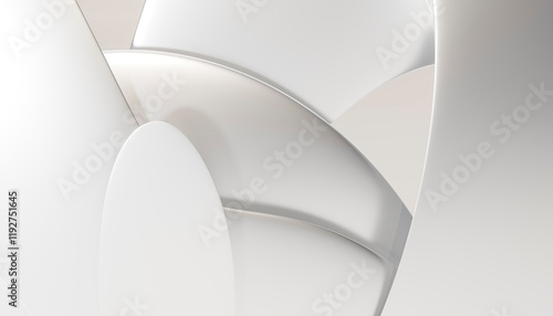 Seamless abstract white waves in a 3D render background