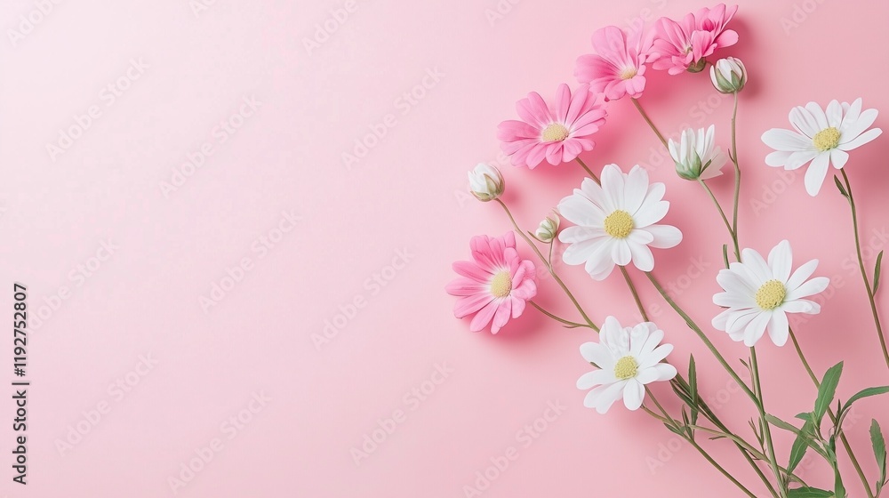 Fototapeta premium A beautiful bouquet of pink and white flowers