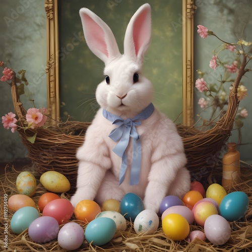 2025 easter bunny with easter eggs 2025