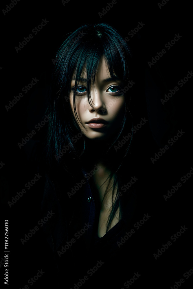 Portrait of an Asian goth female Portrait of an Asian goth female