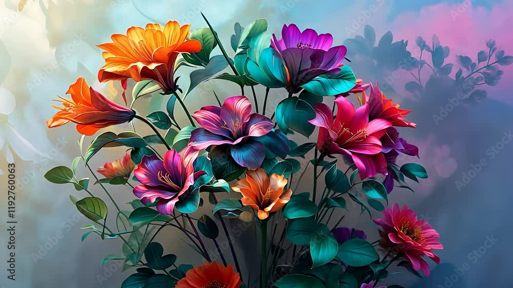 Vibrant Bouquet of Multicolored Flowers in a Soft Dreamy Background Showcasing Artistic Floral Beauty
Vibrant Bouquet of Multicolored Flowers in a Soft Dreamy Background Showcasing Artistic Floral Beauty