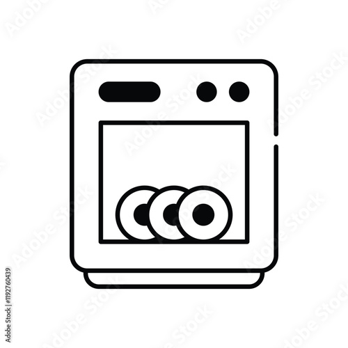 Dishwasher vector icon