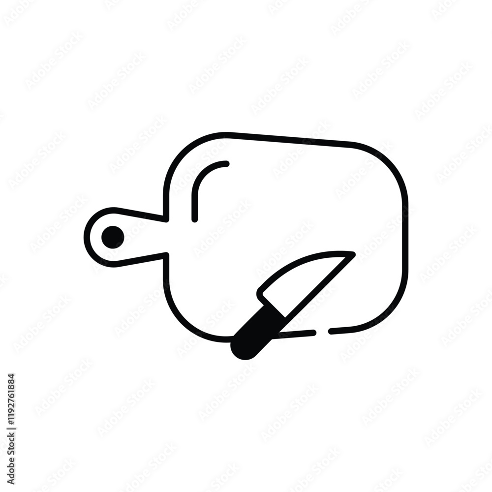 Cutting Board vector icon Cutting Board vector icon