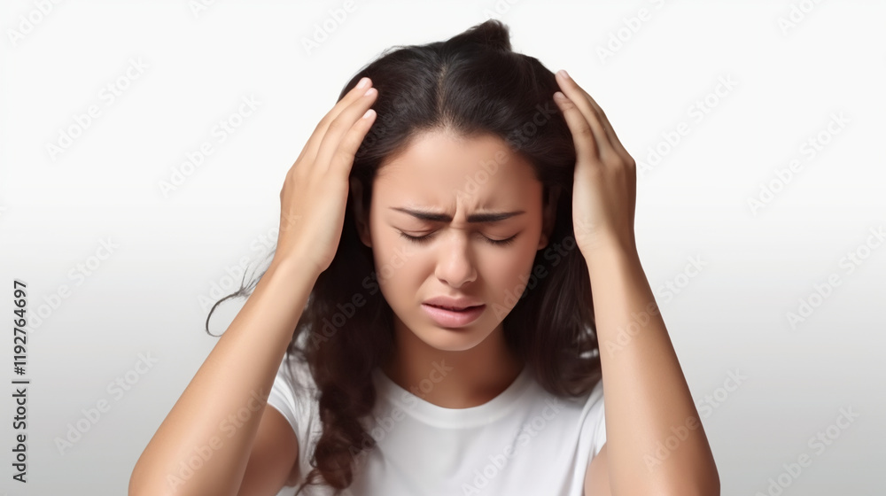 woman with headache woman with headache