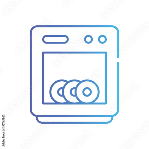 Dishwasher vector icon