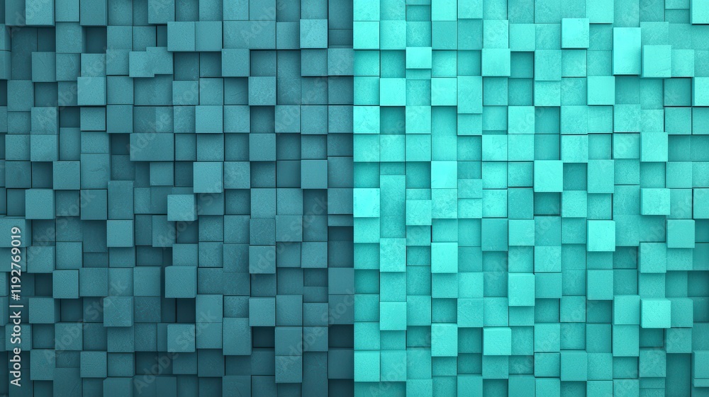 Abstract Teal and Turquoise Cube Blocks Texture Background Design Abstract Teal and Turquoise Cube Blocks Texture Background Design