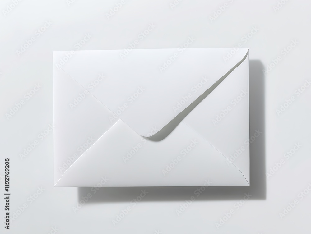Simple white envelope with a smooth texture, isolated on a bright white background, in full ultra HD quality. Simple white envelope with a smooth texture, isolated on a bright white background, in full ultra HD quality.