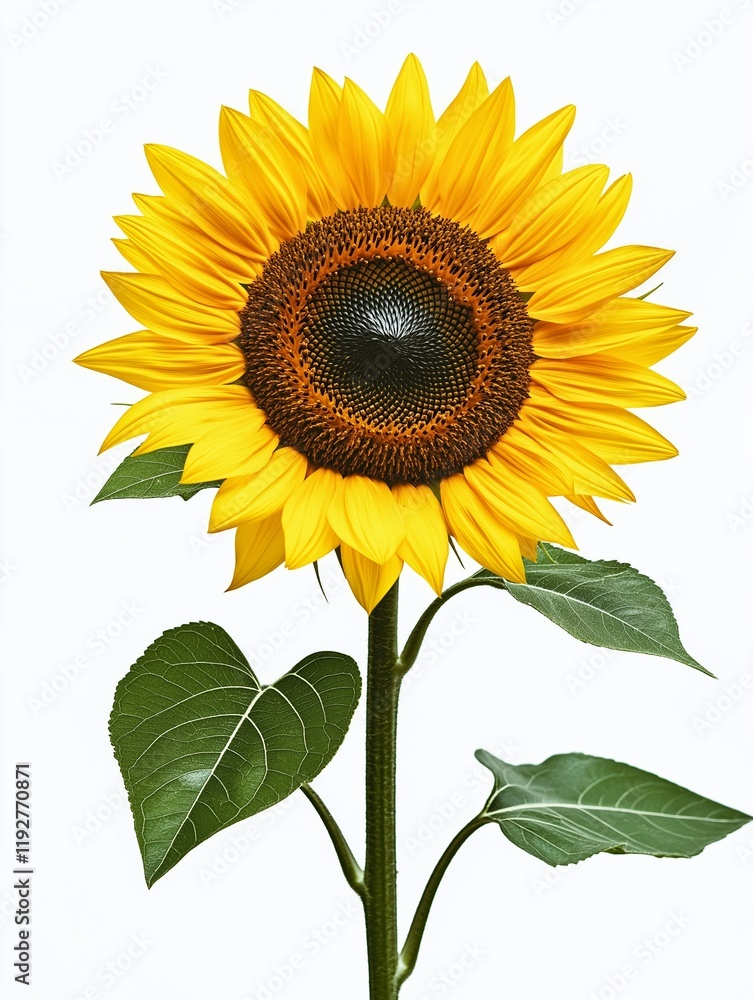 Fototapeta premium sunflower isolated on white background