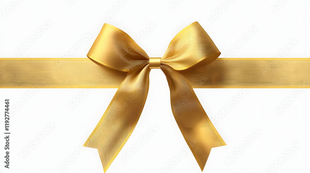 Gold gift ribbon and bow cross shape isolated transparent background photo PNG file Gold gift ribbon and bow cross shape isolated transparent background photo PNG file