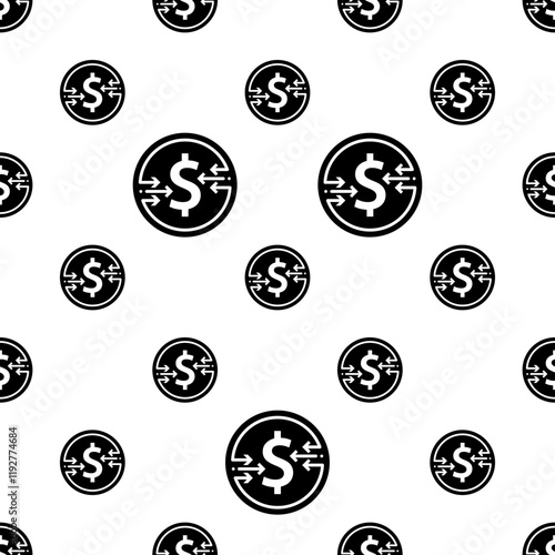 Money Back Dollar Icon Seamless Pattern M_2412002