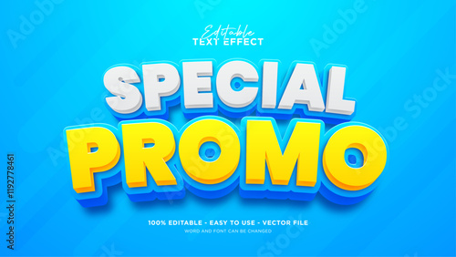 Special promo text effect, editable promotion text style effect
