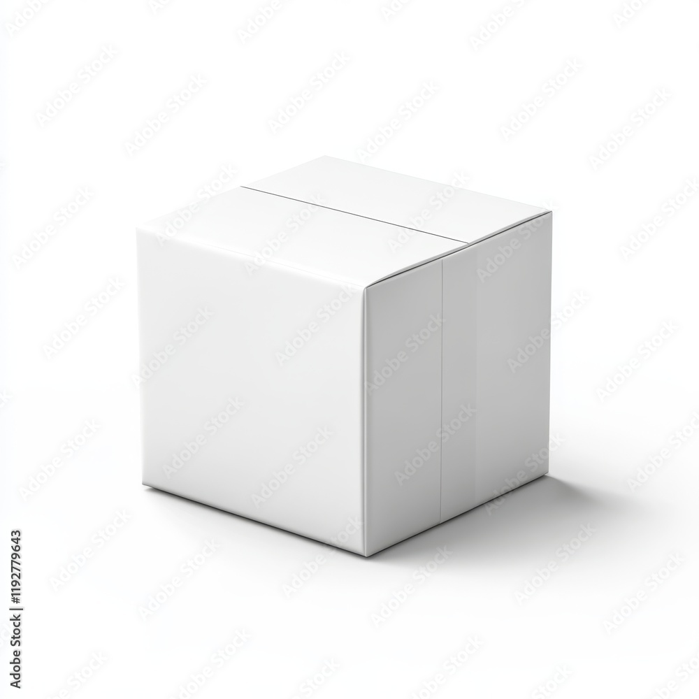 Clean 3D Design of Minimalist Package Box with Sharp Edges Clean 3D Design of Minimalist Package Box with Sharp Edges