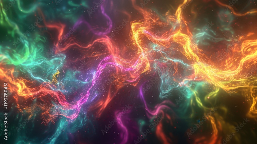 Vibrant abstract background with colorful swirling patterns and light trails, creating dynamic and energetic atmosphere. Perfect for digital art and design projects Vibrant abstract background with colorful swirling patterns and light trails, creating dynamic and energetic atmosphere. Perfect for digital art and design projects