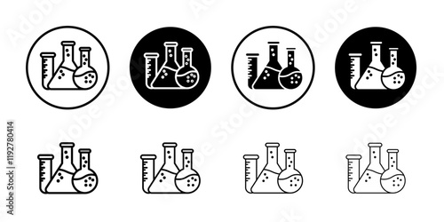Chemistry icon linear logo isolated