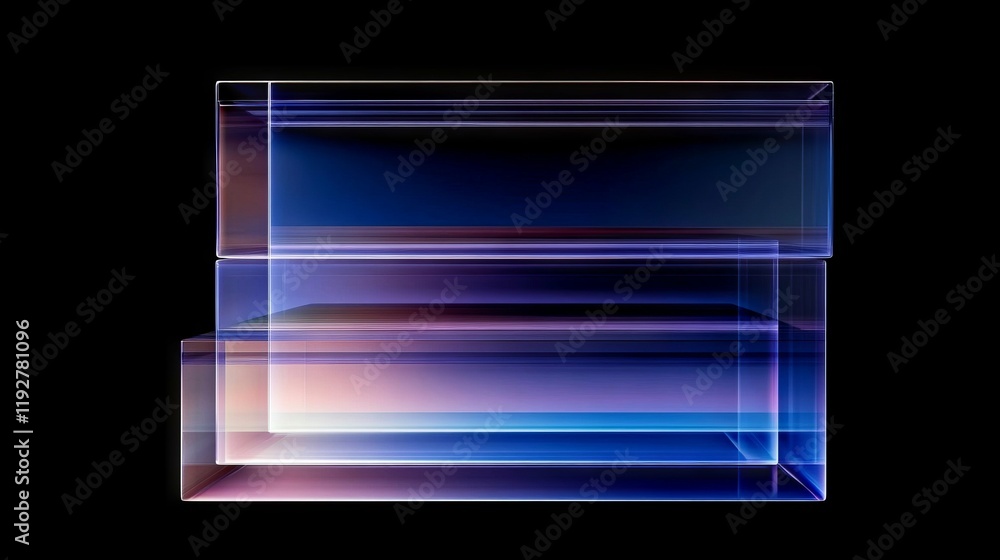 Fototapeta premium Abstract Geometric Glass Structure Design poster header backdrop