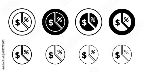 Dividend icon linear logo isolated
