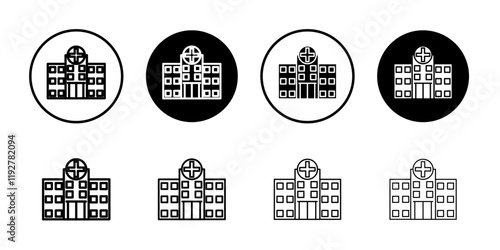 Hospital icon linear logo isolated