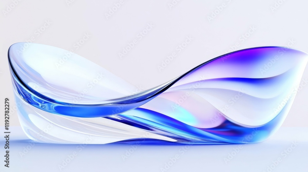 Fototapeta premium Abstract Blue and White Fluid Design poster header backdrop